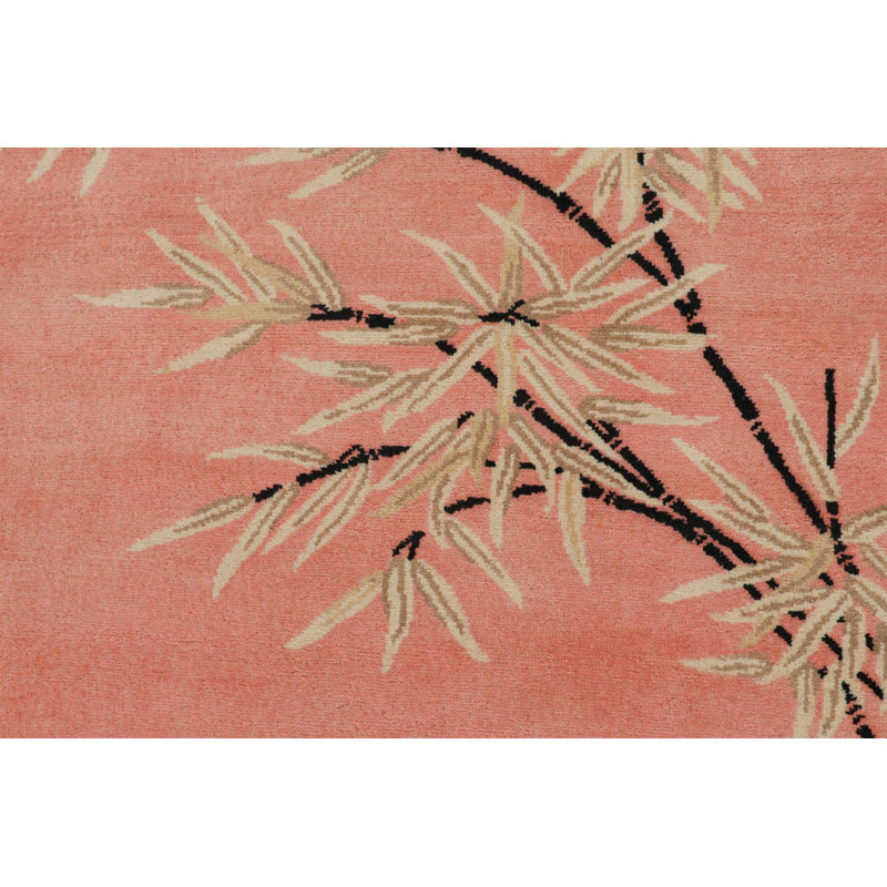 Hand Knotted Wool Floral Area Rug, Rectangle 10' x 14'