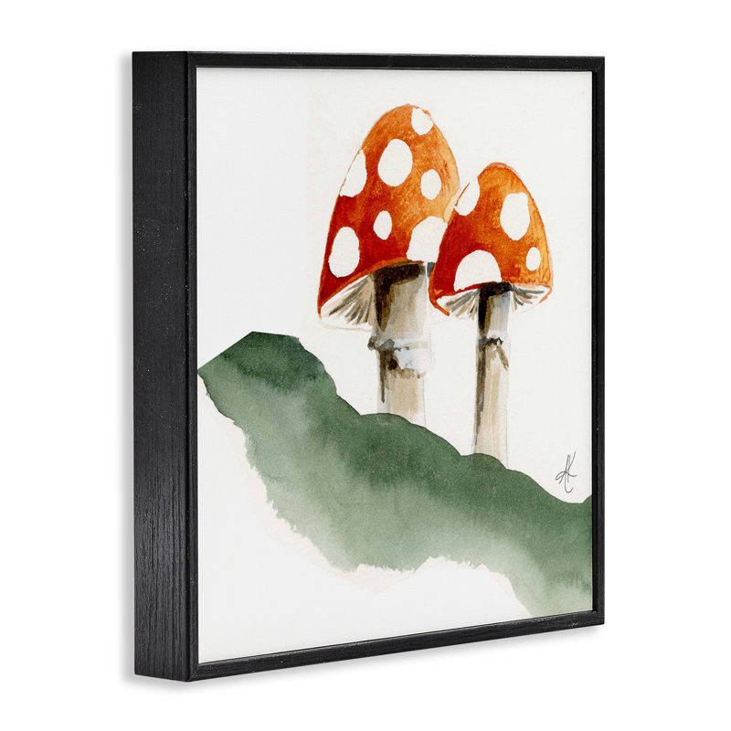 Art de la giclée à pois rouges par Alexandria Gilbert Kincaid, H 24 po x l 24 po, Giclée encadrée noir minuit