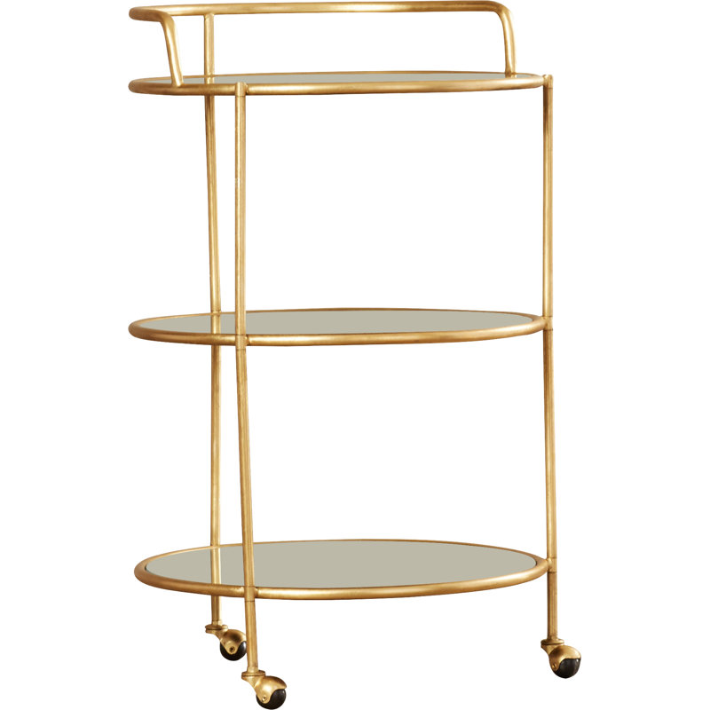 Oxendine Metal Bar Cart, Gold