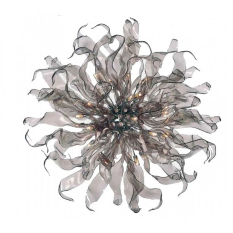 Lustre Iris Apollo, H 30 po x l 30 po x P 30 po, Bleu, Chrome