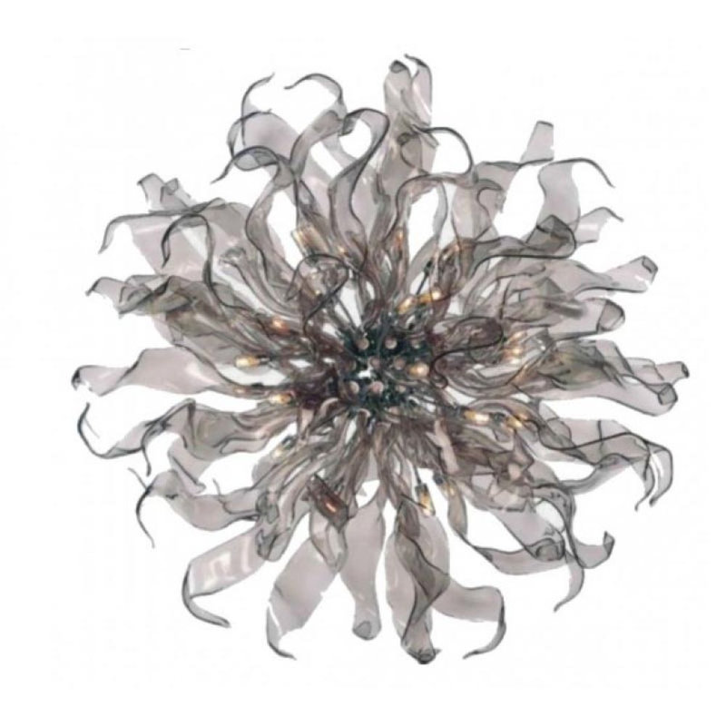 Lustre Iris Apollo, Bleu, H 30 po x l 30 po x P 30 po, Chrome