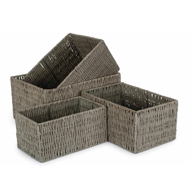 Fleur De Lis Living Seagrass Decorative Basket