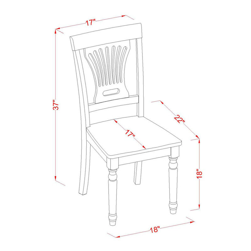 3 Piece Dinette Set for Small Spaces Contains a Round Dining Table with Pedestal and 2 Dining Chairs, Black & Cherry