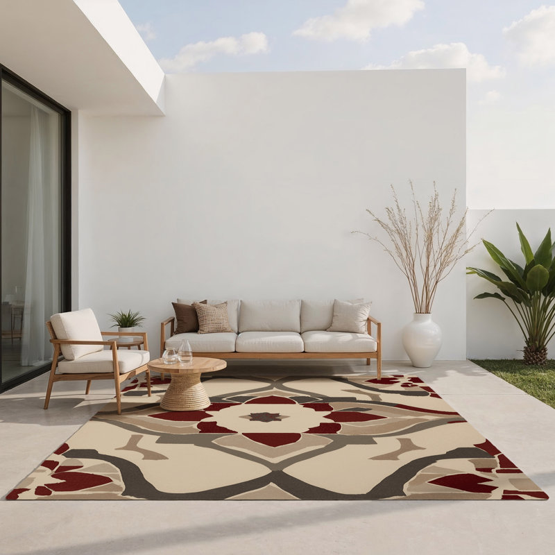 Tapis intérieur et extérieur Orbital Symmetry, Rectangle 1 pi 6 po x 2 pi 6 po