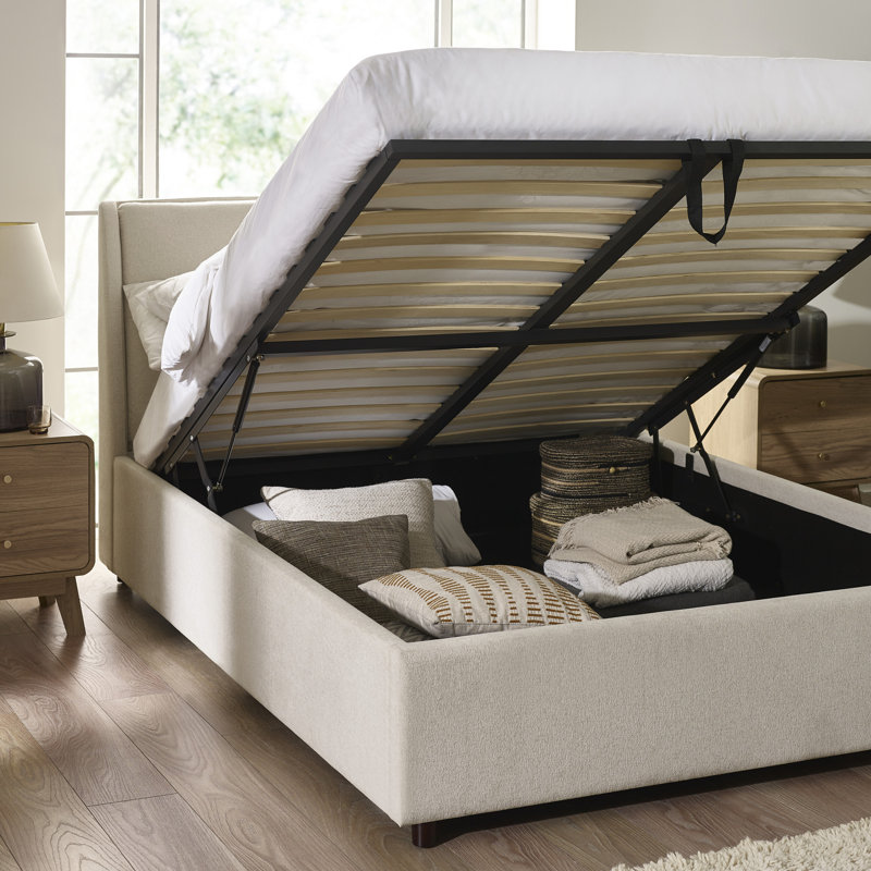 Upholstered Ottoman Storage Bed, Double (4'6)