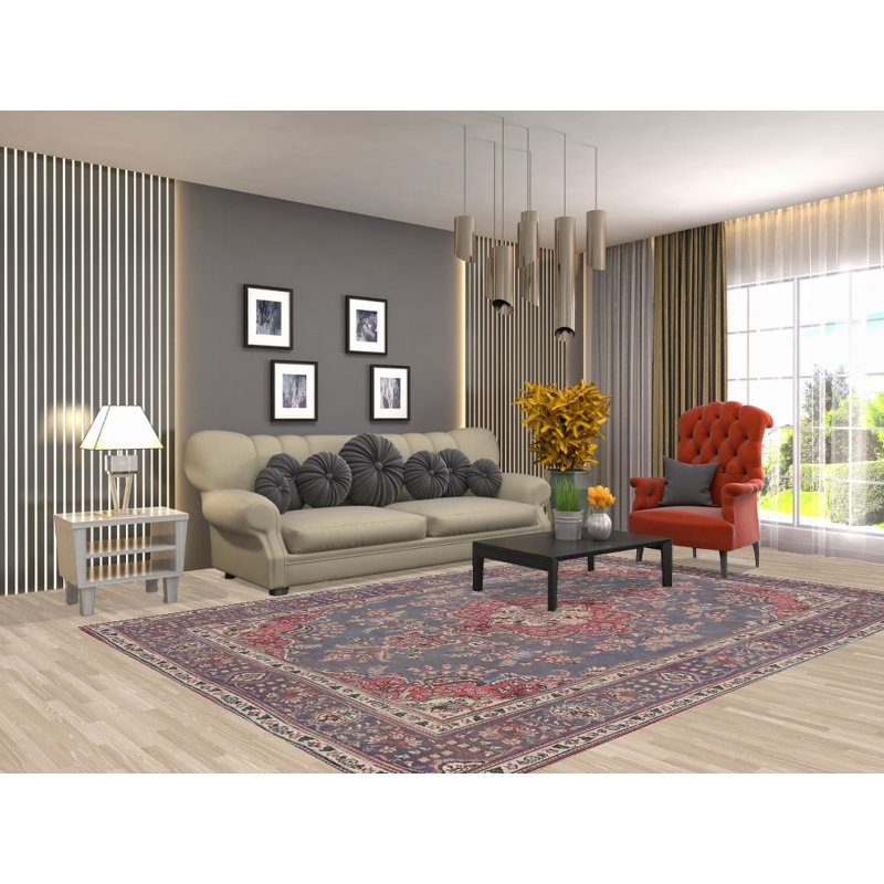 Tapis traditionnel bleu 7 x 10