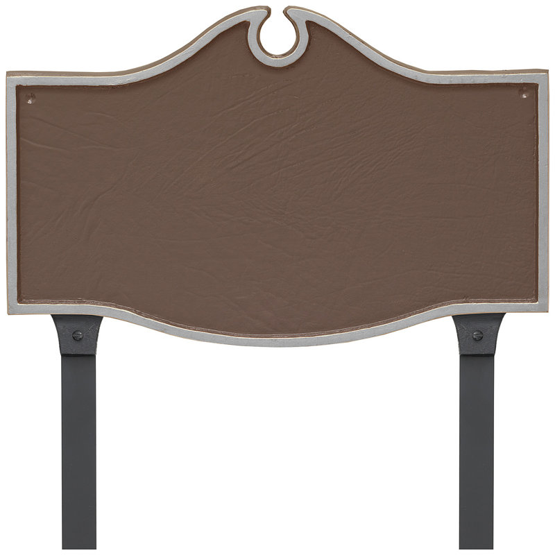 Plaque d’adresse murale sur 1 ligne colonial, Taupe / Blanc, Oui