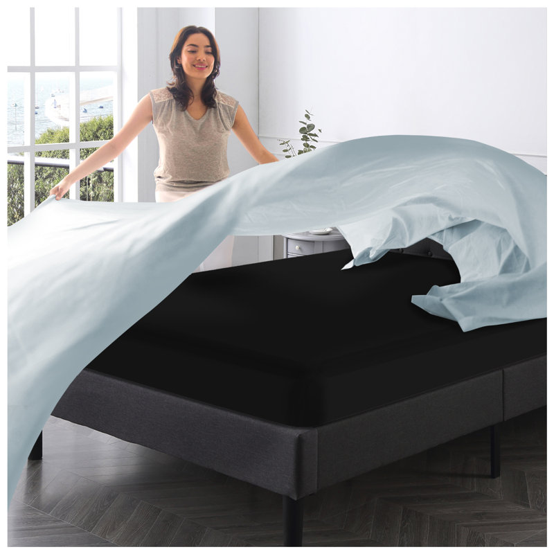 Diamond Fitted Sheet, Kingsize (5'), Black