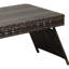 Table brune légère avec design américain, pieds pliables, surface facile à nettoyer, 23,5 po de profondeur, installation rapide sur les terrasses de style portatif, pieds pour un rangement facile, assemblage sans assemblage, profondeur, 16 po