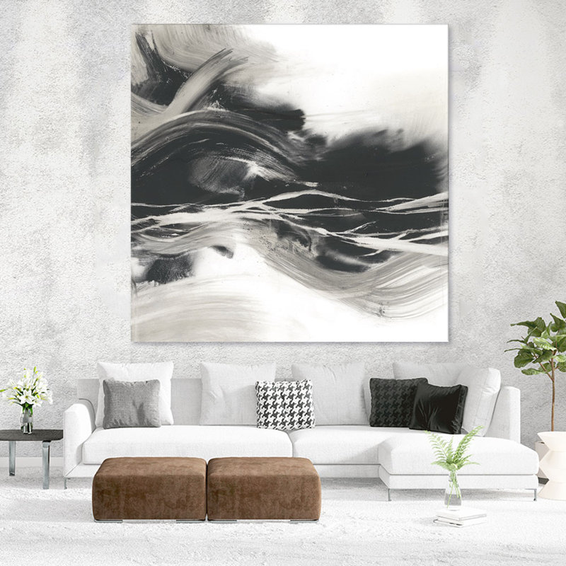 Reproduction d’art sur toile tendue « static charge ii » par ethan harper, H 72 po x l 72 po x P 1,5 po