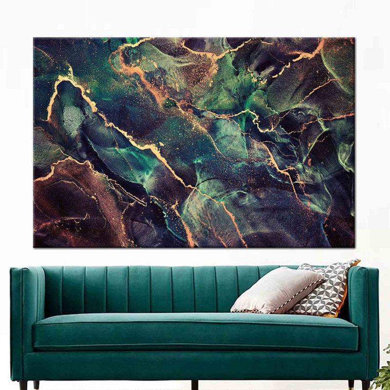 Marble Canvas Blends Contemporary Abstract Art Into Your Wall Decor, 20 cm H x 30 cm W, Wrapped Canvas