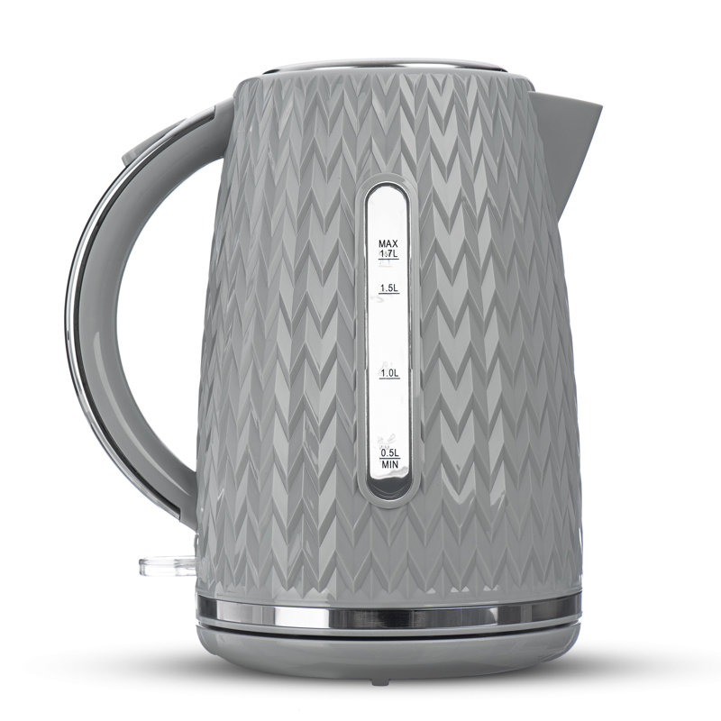 LIVIVO 1.7L Plastic Electric Tea Kettle, Grey