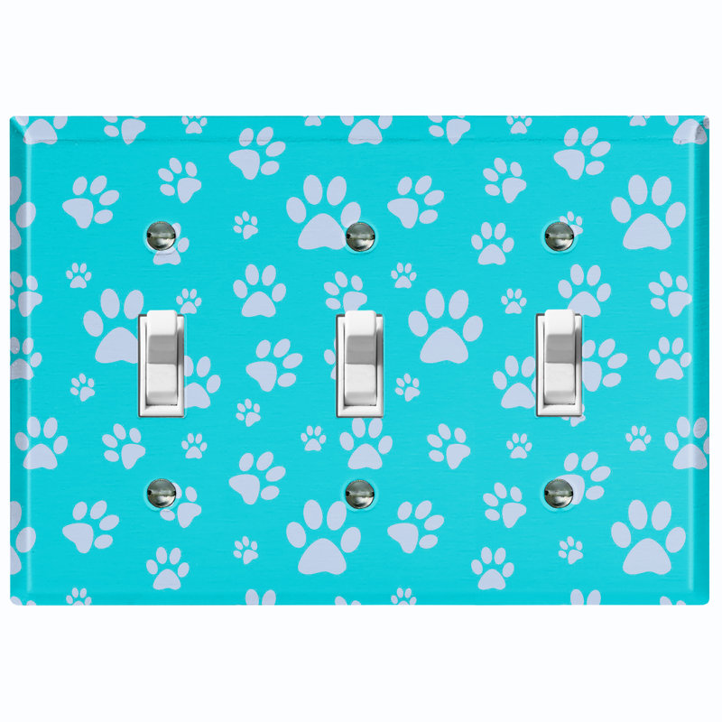 Patterned 3 - Gang Toggle Light Switch Standard Wall Plate