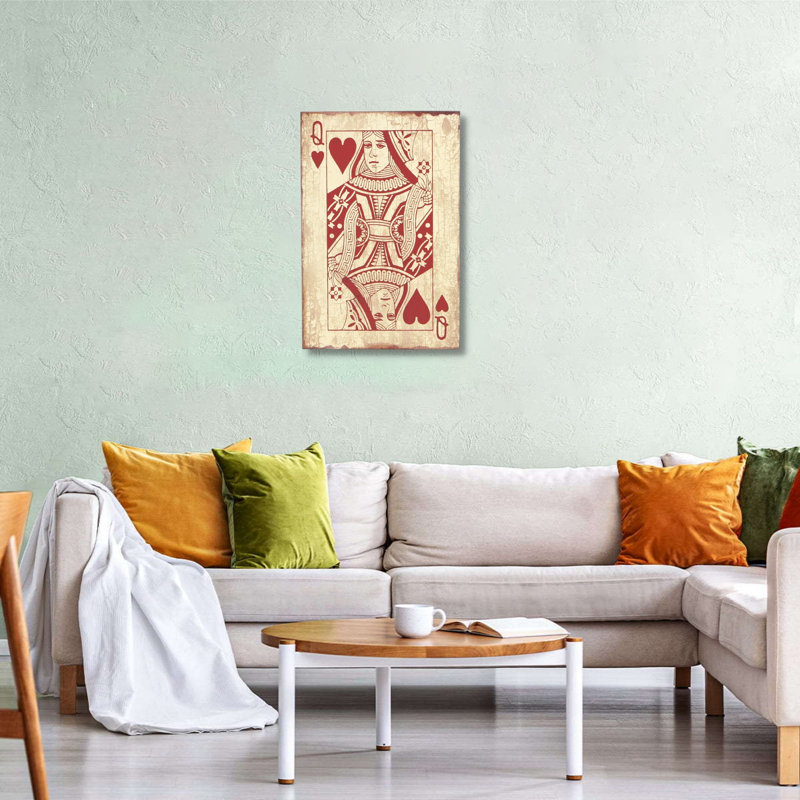 « grand of hearts », impression sur bois