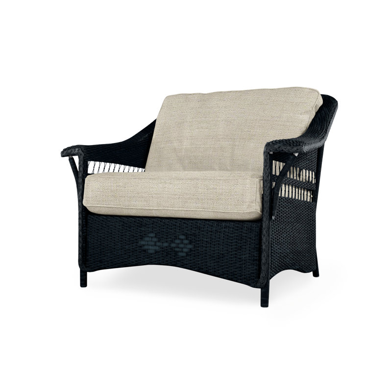 Nantucket Outdoor Lounge Chair, Ebony, Remy Cloud