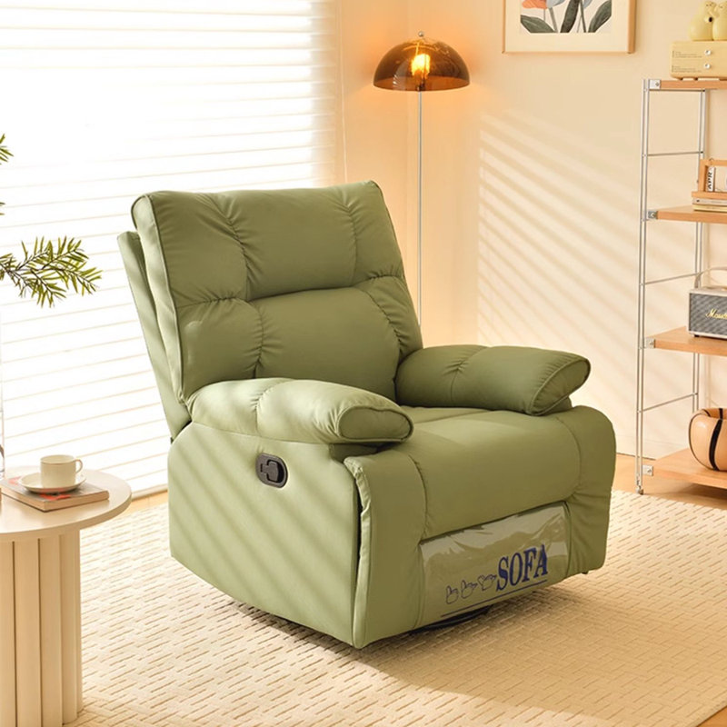 Simple fashion lazy rotation leisure sofa recliner, Green