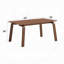 Modern Contemporary Walnut Finish 5Pc Dining Set Rectangle Table And 4X Wingback Side Chairs Retro Style Dining Furniture