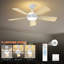 Ventilateur de plafond de 46 pouces avec lumière et télécommande à intensité variable Ayan-106907617