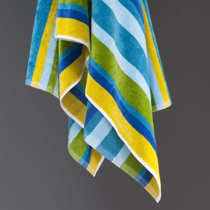 Evamaria Stripe Beach Towel Single, Blue