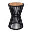 Table d'appoint longue en sablier avec corde et bois
