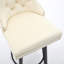 Tabourets de bar rotatifs modernes Tabourets de bar en velours Tabourets de bar touffetés à boutons Rivet Tabourets de bar pour îlot de cuisine, bistro, avec anneau de traction en métal Repose-pieds robuste Grand bar pour la maison