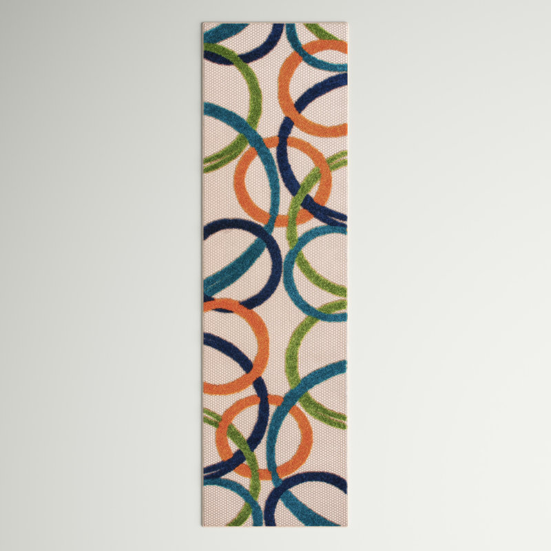 Alyse Geometric Indoor / Outdoor Rug, Runner 2' x 7'