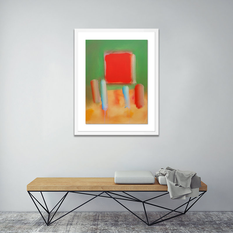 Figures In A Souk A Print by Charles Stuart, White, 24" H x 19" W x 1.5" D