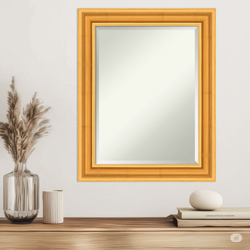 Miroir mural Sierra, 29,5 po x 23,5 po, Doré