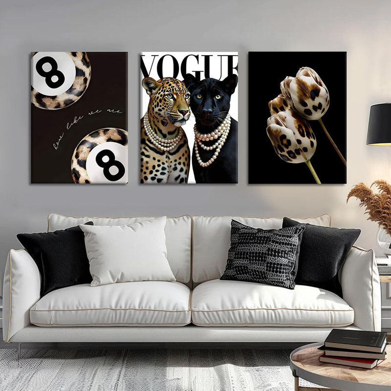 3 Piece Wrapped Canvas Print, 60cm H x 40cm W