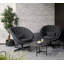 Peacock Dark Gray/Black Papasan Chair with Swivel Aluminium Base