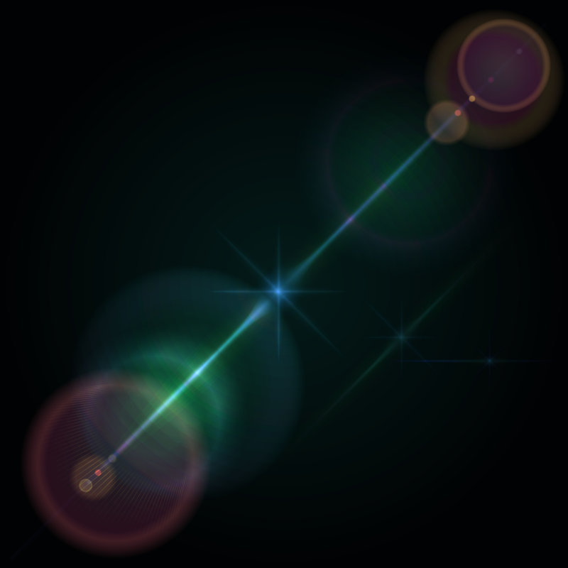 Chriz Lens Flares Star Lights by Eriksvoboda - Wrapped Canvas Print, 30cm H x 30cm W 3.8cm D