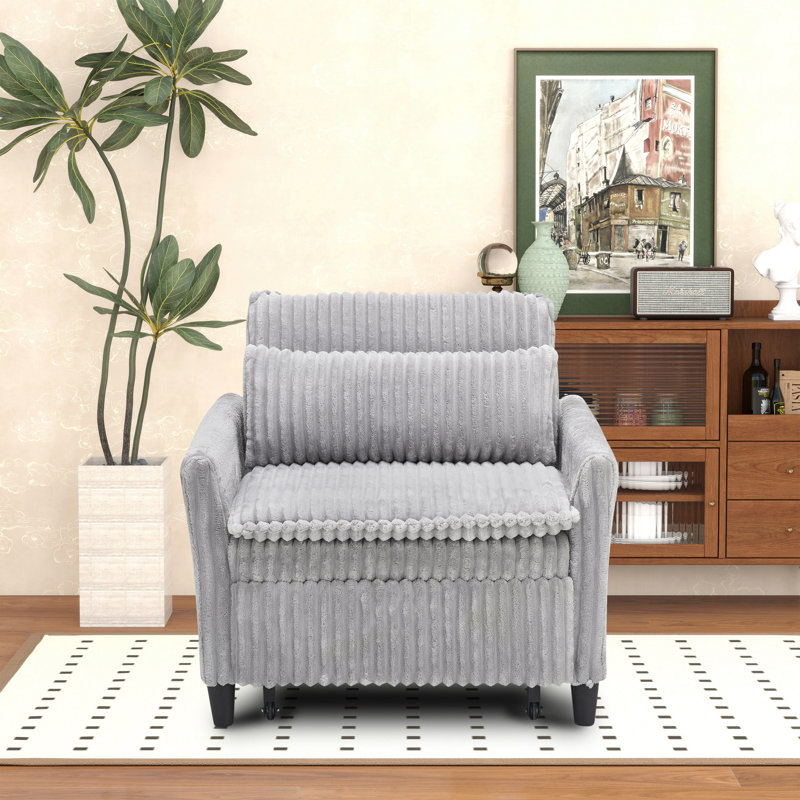 Fauteuil convertible convertible 3-en-1, Gris