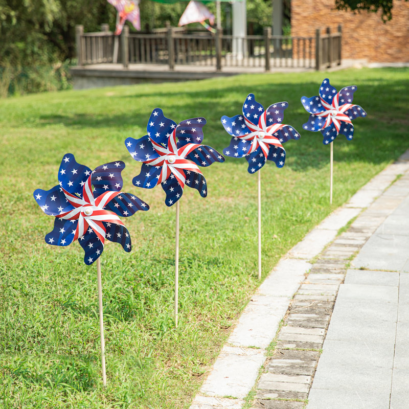 Piquet de jardin patriotique en plastique