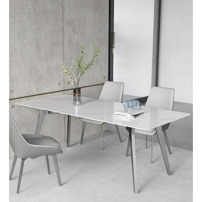 Crystine Metal Base Dining Table