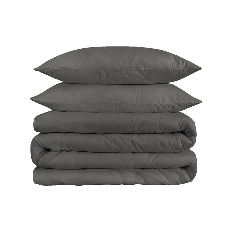 Ensemble de housse de couette lavable en mélange de coton 1000 fils Sage, Grand lit