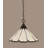 Arrietty Chain Hung Pendant With 16" Pearl & Black Flair Art Glass-32465362-32465366