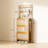Shoe Cabinet with 3 Rattan Flip Drawers, Bamboo Shoe Storage Cabinet with Coat Hooks, Freestanding Shoe Cabinet Storage for Entryway, Hallway, Closet, Living Room