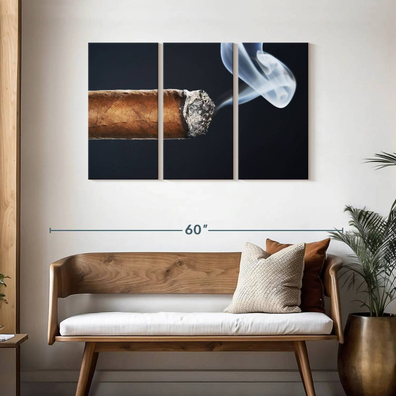 Senne Burning Cigar, 28" H x 45" W