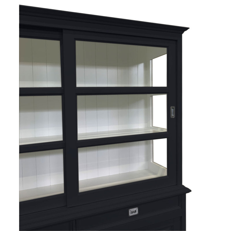 Stiles Display Cabinet, Grey Anthracite