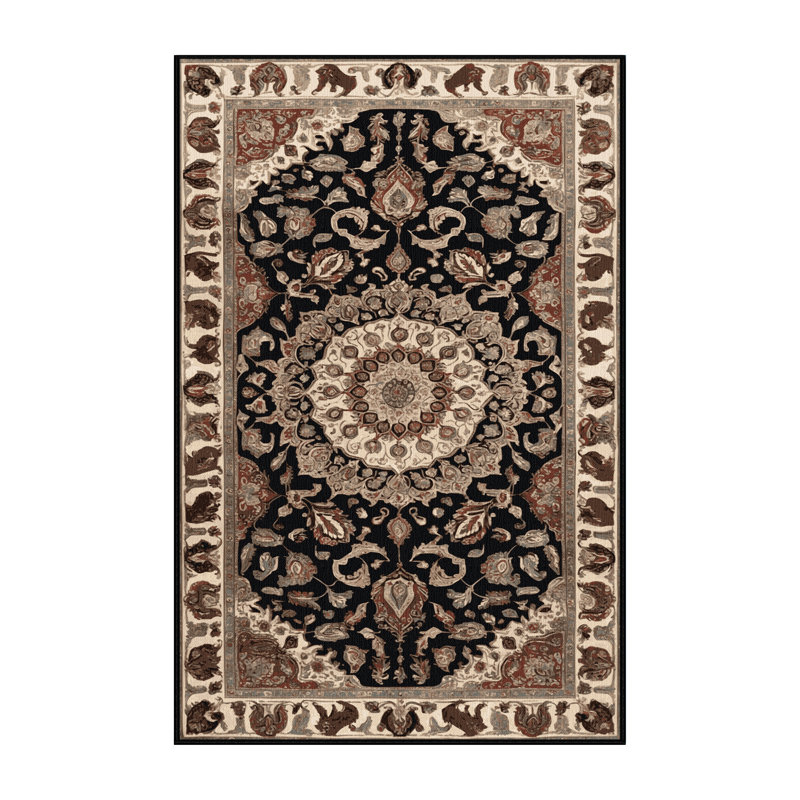 Tapis brun lavable à la machine, Rectangulaire 8 pi x 12 pi
