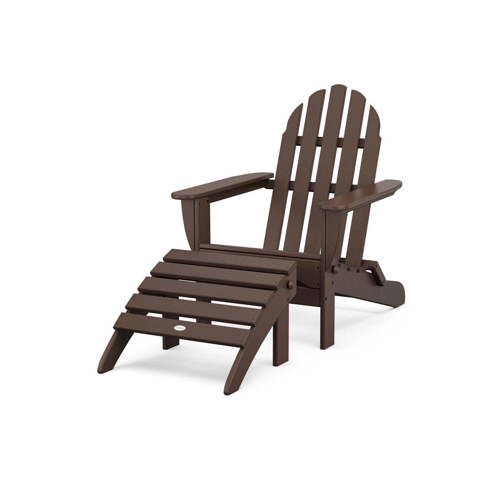 POLYWOOD Classic Adirondack 2-Piece Set, Mahogany