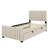 Twin-Sized Velvet-Upholstered Platform Bed With An Integrated Twin-Sized Trundle Bed-163587143