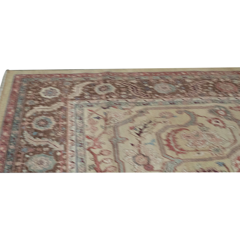Wool Oriental Area Rug in Beige/Taupe