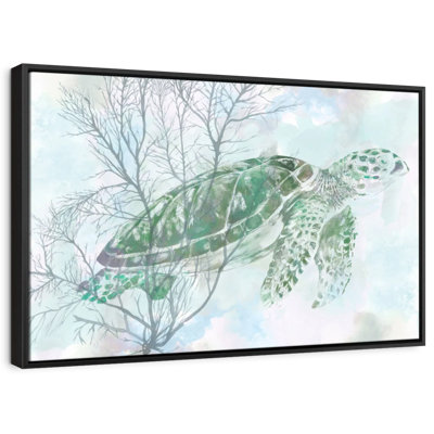 Animal " Watercolor Sea Turtle I Wall Art "