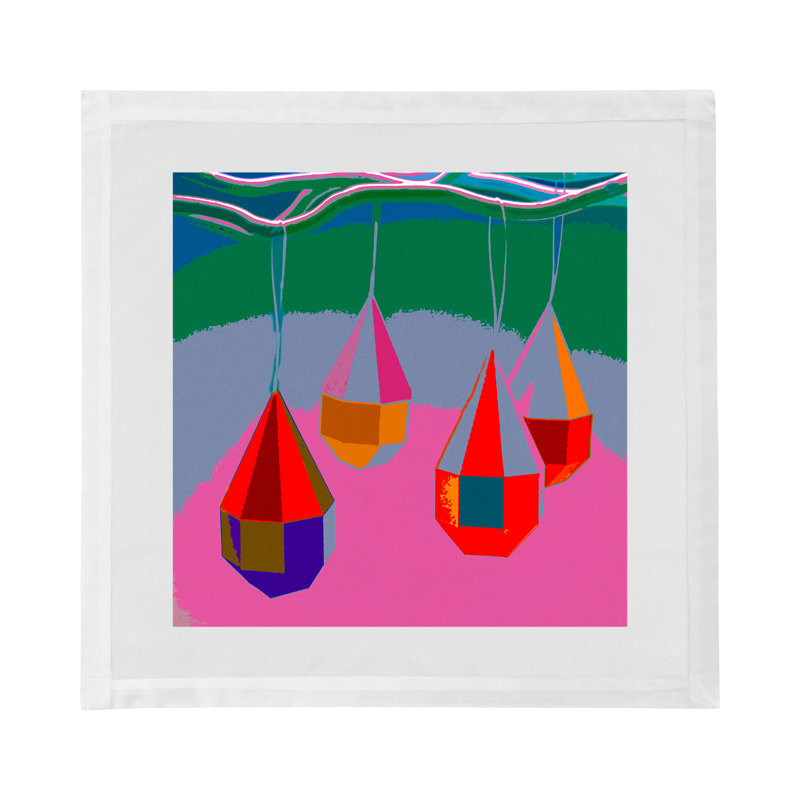 Ornaments Neon Hemstitch 22" Linen/Cotton Napkin