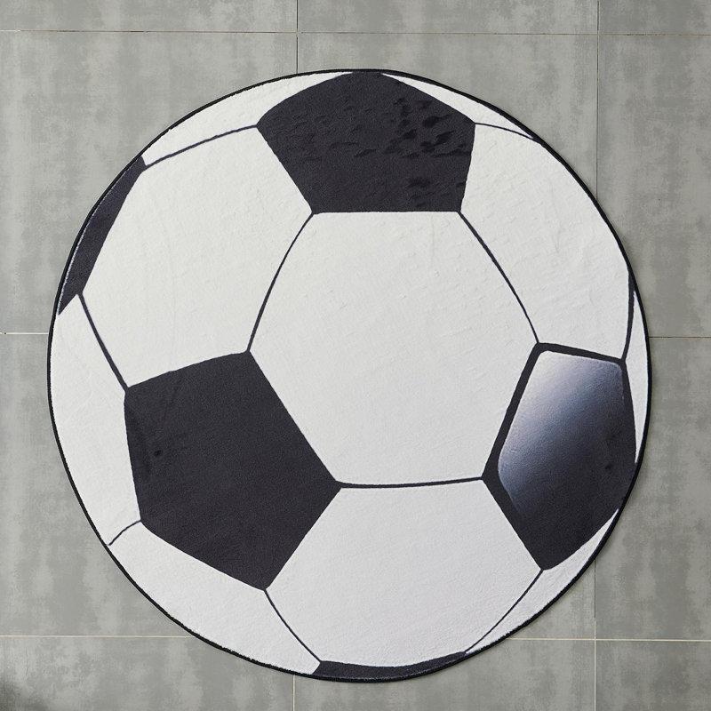 Tapis décoratif très doux et lavable Soccer Ball ShaMachine