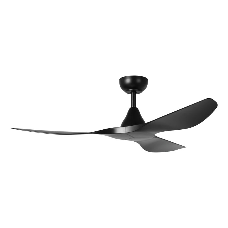 Takoya Ceiling Fan, Black, Black, 52"