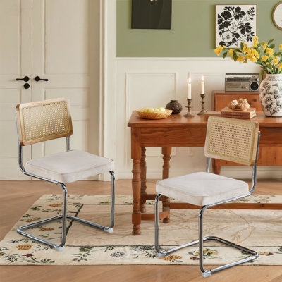 Chaise d'appoint en porte-à-faux rembourrée Crumley