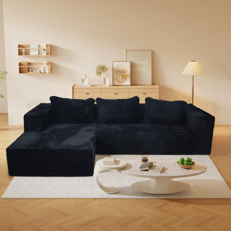 Canapé modulaire Compress, Noir