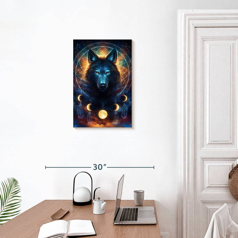 Brampt Dreamcatcher Wolf, 24" H x 16" W